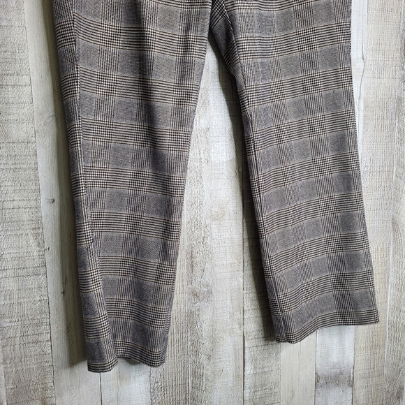 L.L Bean Plaid Houndstooth Black/Tan Dresspants. Size 12 Petite. Item 500955 - Picture 3 of 12
